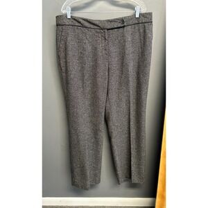 Jessica London Womens Dress Pants Plus Size 18W Gray Winter Warm Classic Career